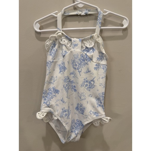 Janie and Jack Other - Janie and Jack Disney Alice in Wonderland swimsuit with scalloped eyelet trim 3T